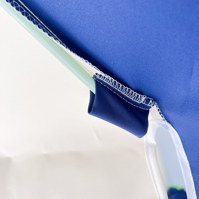 2,5 M blått och vitt Patchwork Pagoda paraply