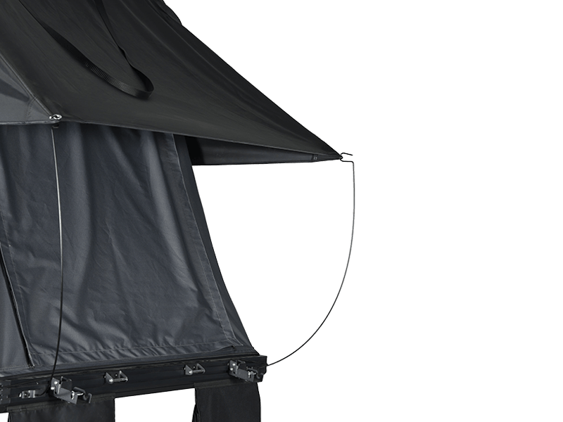 Campingtält på taket med stege Campingtält på taket med stege