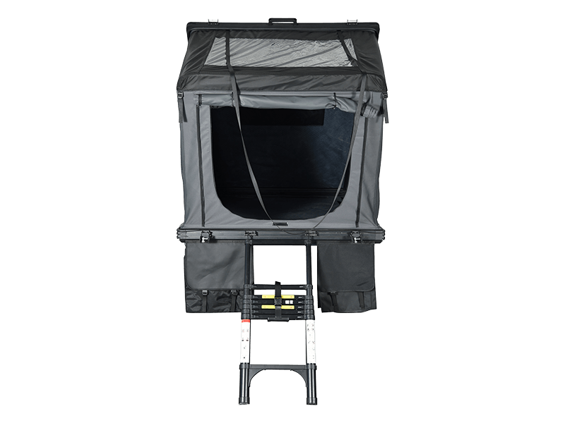 Campingtält på taket med stege Campingtält på taket med stege
