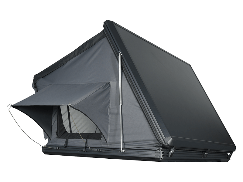 Campingtält på taket med stege Campingtält på taket med stege