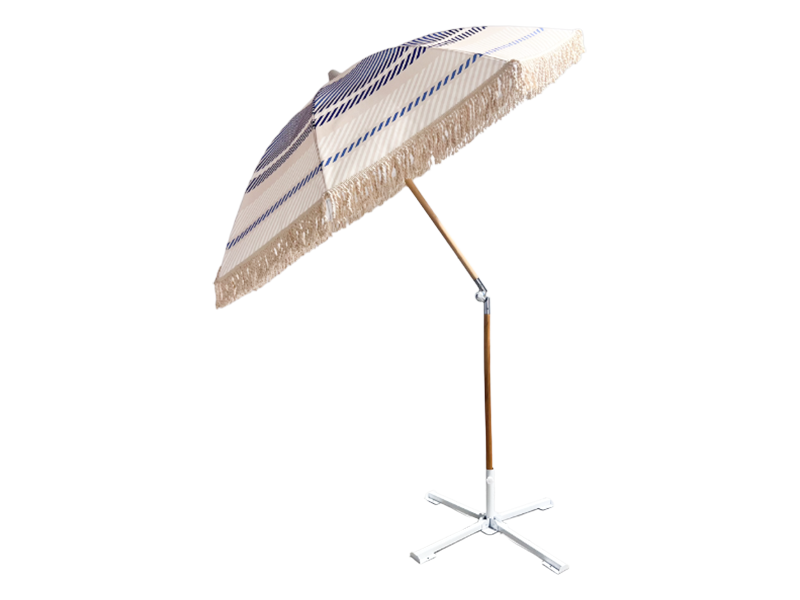 2,0 M polyester strandparaply med aluminiumstång och tofsar