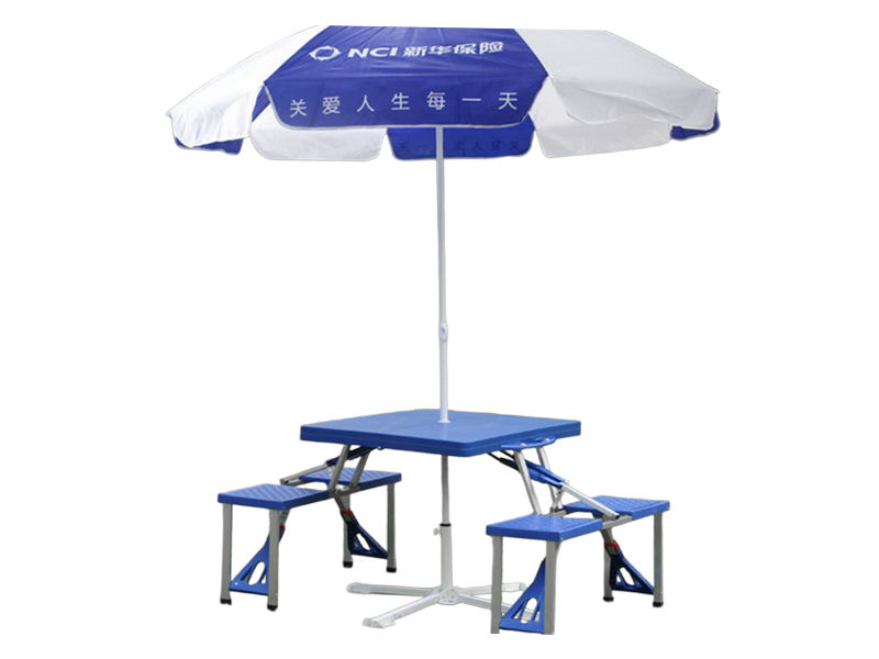 Utomhus blått och vitt 2M strandparaply